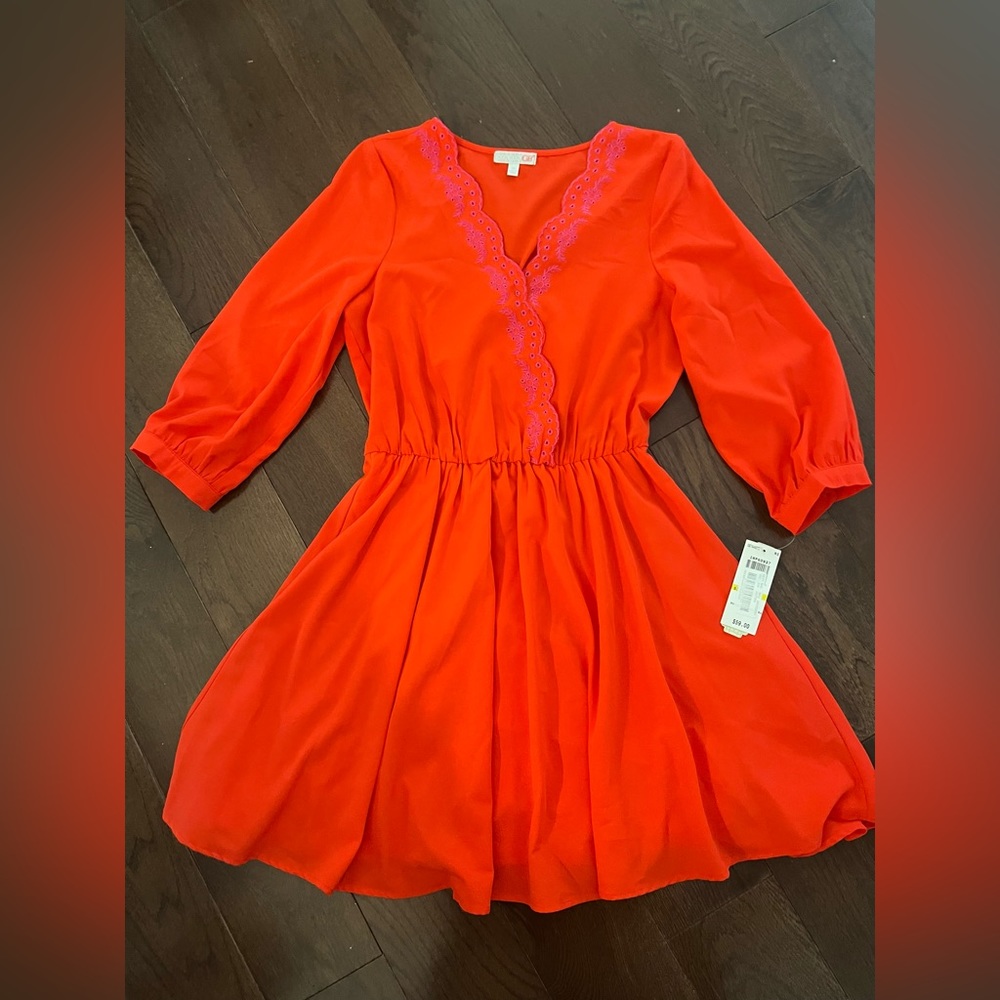 NWT Gianni Bini Red-Orange Dress